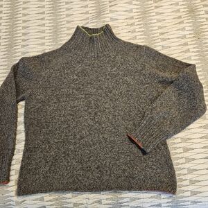 Sundance Women’s Sweater Size M Gray Wool Alpaca Long Sleeves Mock Neck Cropped